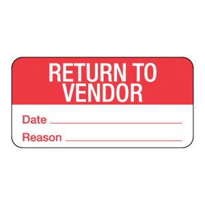 Return to Vendor Label