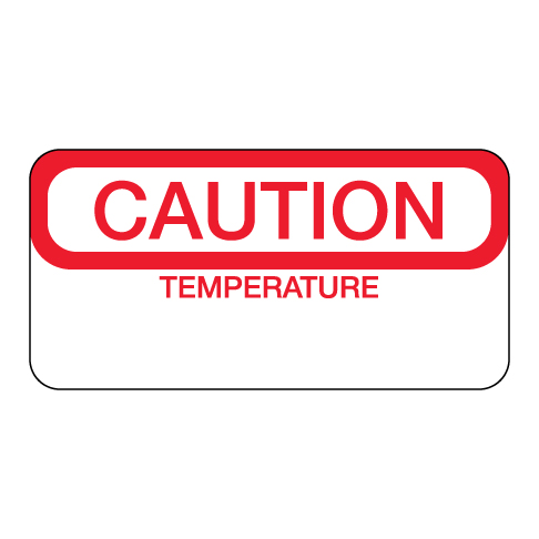 Caution Temperature Label