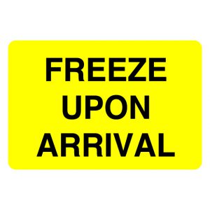 Freeze Upon Arrival Label