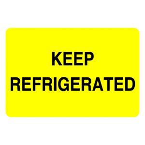Fluorescent Keep Refrigerated Label