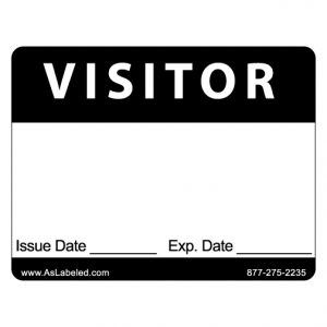Visitor Name Tag