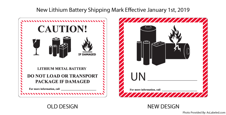 New Lithium Battery Shipping Mark January 2019